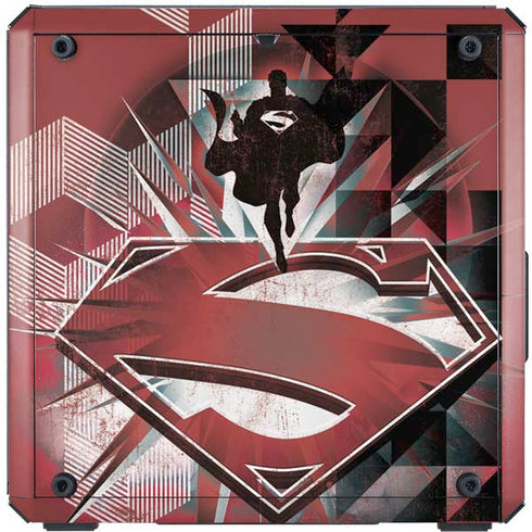DC Comics Superman Red Pattern Cooler Master MasterBox Q300L Mini Tower Skin