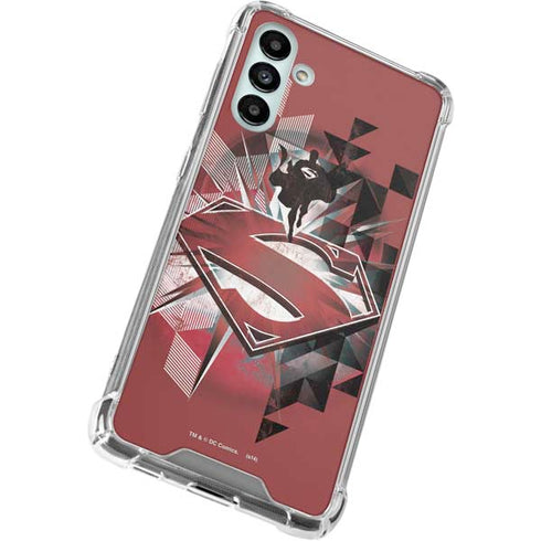 DC Comics Superman Red Pattern Galaxy A13 5G Clear Case