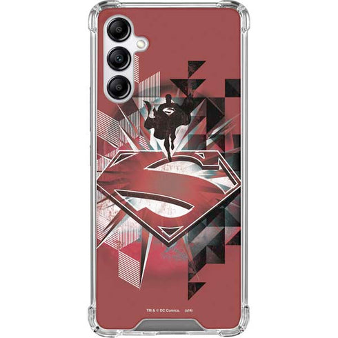 DC Comics Superman Red Pattern Galaxy A15 5G Clear Case