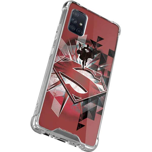 DC Comics Superman Red Pattern Galaxy A51 5G Clear Case