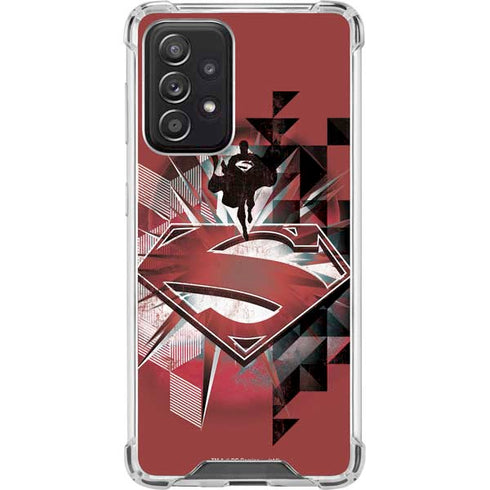 DC Comics Superman Red Pattern Galaxy A52 5G Clear Case