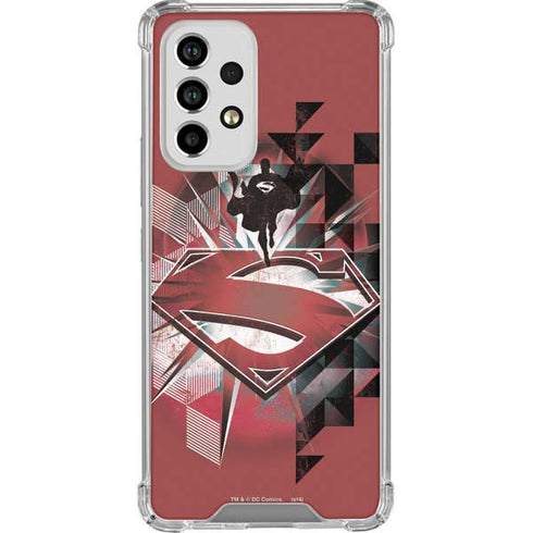 DC Comics Superman Red Pattern Galaxy A53 5G Clear Case