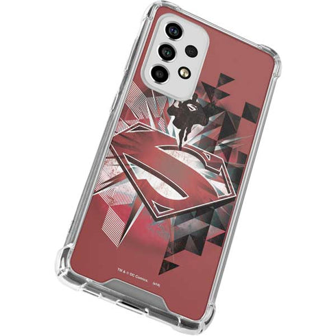 DC Comics Superman Red Pattern Galaxy A53 5G Clear Case