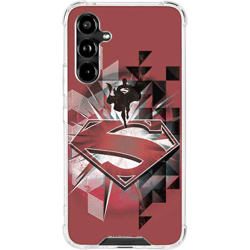 DC Comics Superman Red Pattern Galaxy A54 5G Clear Case