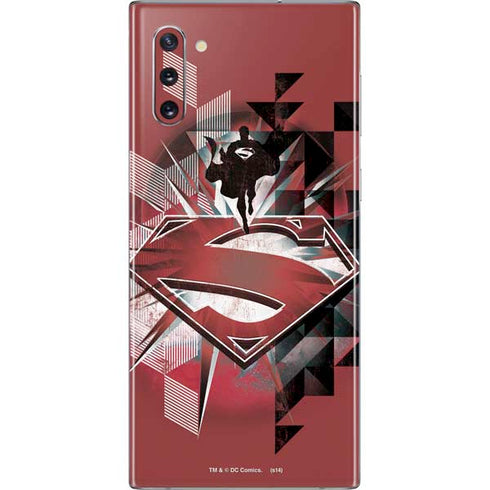DC Comics Superman Red Pattern Galaxy Note 10 Skin