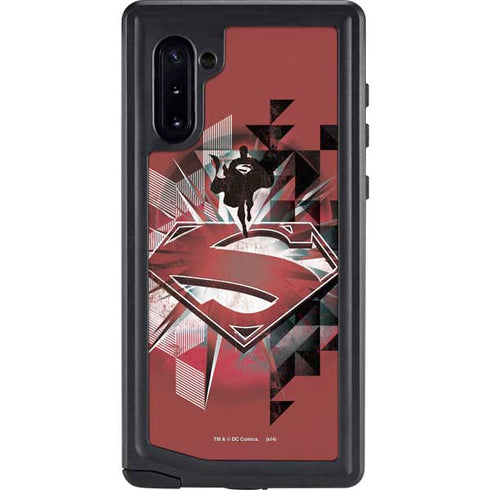 DC Comics Superman Red Pattern Galaxy Note 10 Waterproof Case