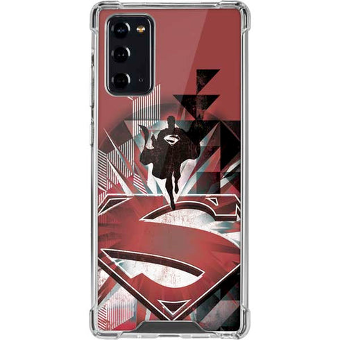 DC Comics Superman Red Pattern Galaxy Note20 5G Clear Case