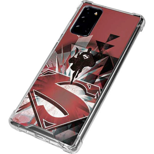 DC Comics Superman Red Pattern Galaxy Note20 5G Clear Case