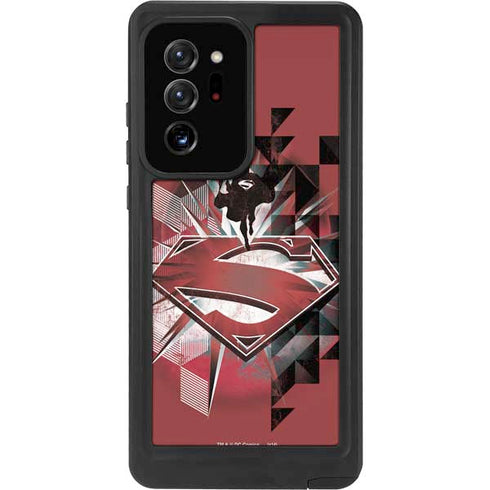 DC Comics Superman Red Pattern Galaxy Note20 Ultra 5G Waterproof Case