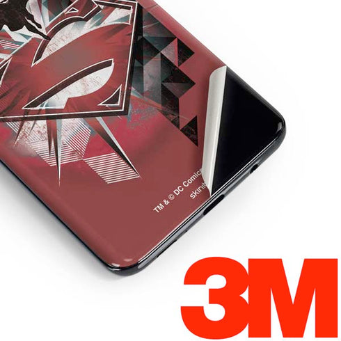 DC Comics Superman Red Pattern Galaxy S10 Skin