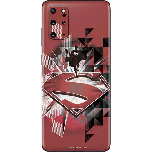 DC Comics Superman Red Pattern Galaxy S20 Plus Skin