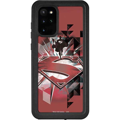 DC Comics Superman Red Pattern Galaxy S20 Plus Waterproof Case