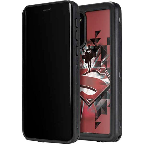 DC Comics Superman Red Pattern Galaxy S20 Plus Waterproof Case