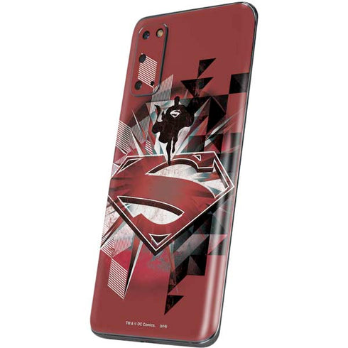 DC Comics Superman Red Pattern Galaxy S20 Skin
