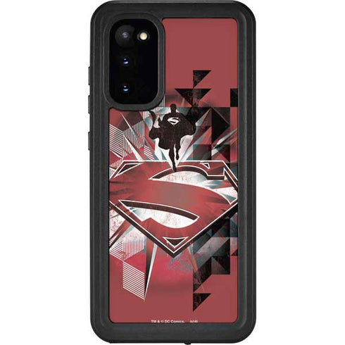 DC Comics Superman Red Pattern Galaxy S20 Waterproof Case