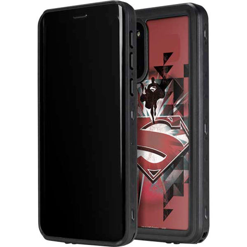 DC Comics Superman Red Pattern Galaxy S20 Waterproof Case