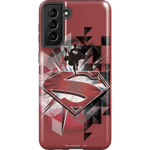DC Comics Superman Red Pattern Galaxy S21 Plus 5G Pro Case