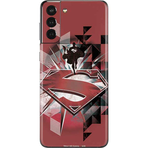 DC Comics Superman Red Pattern Galaxy S21 Plus 5G Skin