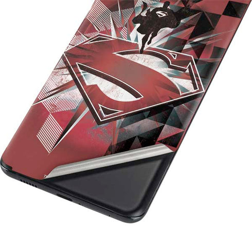 DC Comics Superman Red Pattern Galaxy S21 Plus 5G Skin