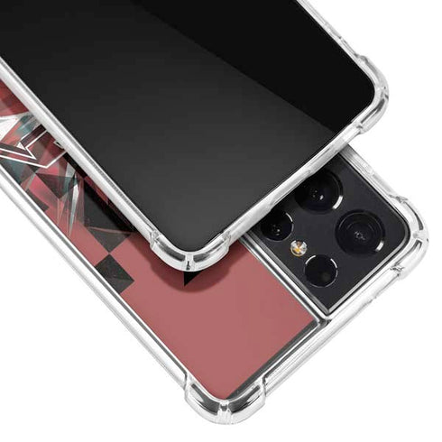 DC Comics Superman Red Pattern Galaxy S21 Ultra 5G Clear Case