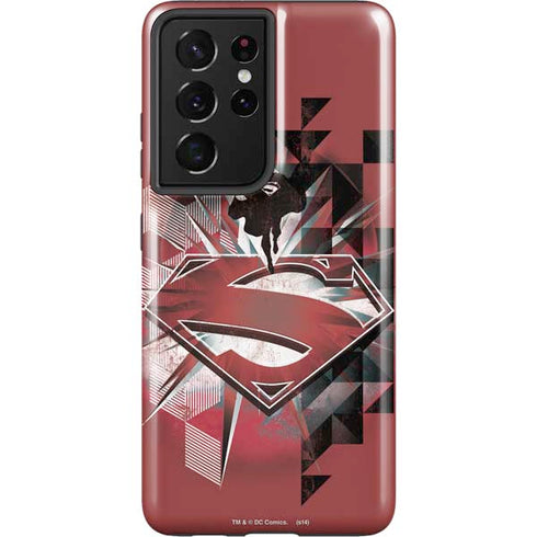 DC Comics Superman Red Pattern Galaxy S21 Ultra 5G Pro Case