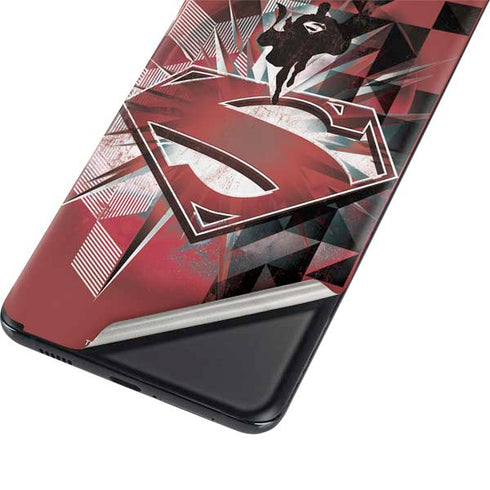 DC Comics Superman Red Pattern Galaxy S21 Ultra 5G Skin