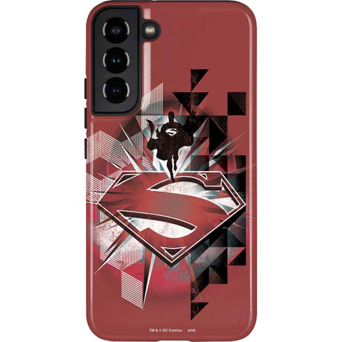DC Comics Superman Red Pattern Galaxy S22 Plus Pro Case