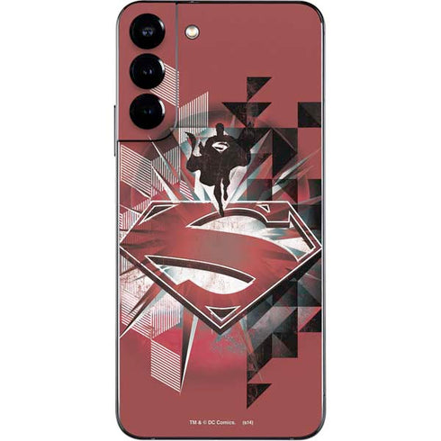 DC Comics Superman Red Pattern Galaxy S22 Plus Skin