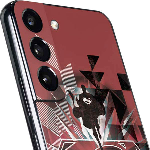DC Comics Superman Red Pattern Galaxy S22 Plus Skin