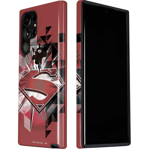 DC Comics Superman Red Pattern Galaxy S22 Ultra Pro Case