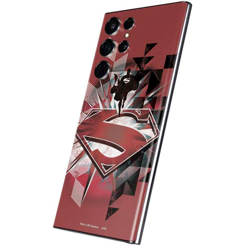 DC Comics Superman Red Pattern Galaxy S22 Ultra Skin