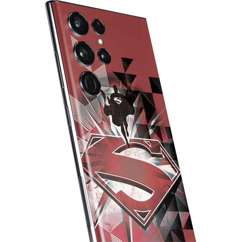 DC Comics Superman Red Pattern Galaxy S22 Ultra Skin