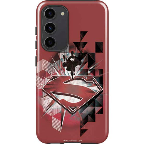 DC Comics Superman Red Pattern Galaxy S23 Plus Pro Case