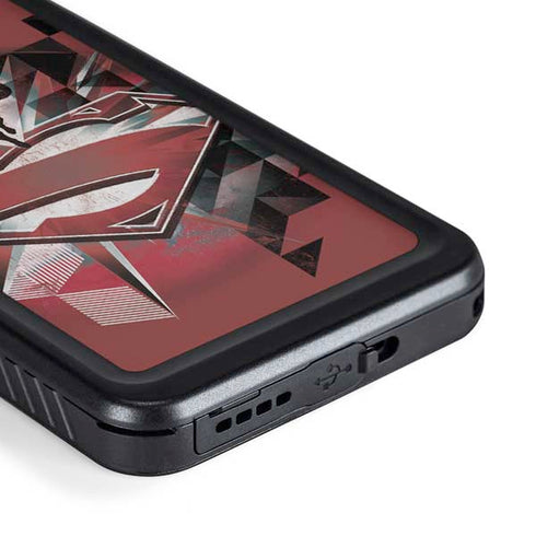 DC Comics Superman Red Pattern Galaxy S23 Plus Waterproof Case
