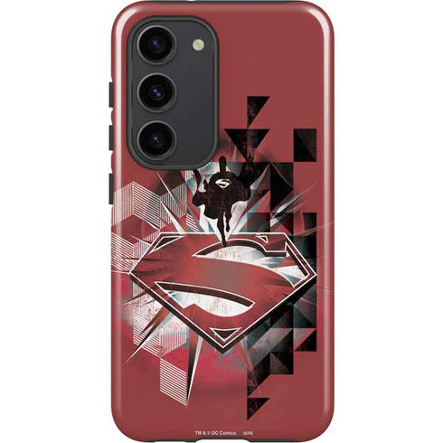 DC Comics Superman Red Pattern Galaxy S23 Pro Case