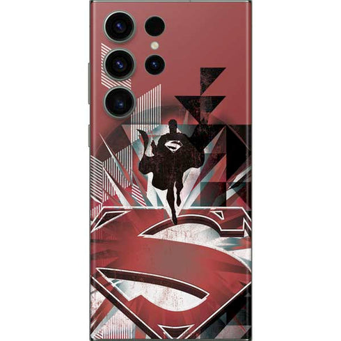 DC Comics Superman Red Pattern Galaxy S23 Ultra Skin