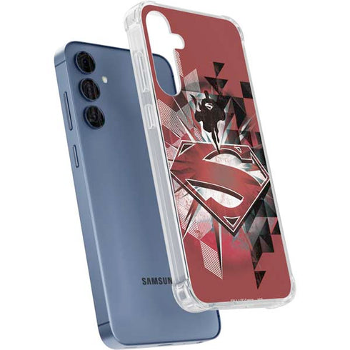 DC Comics Superman Red Pattern Galaxy S24 Clear Case