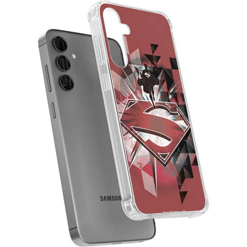 DC Comics Superman Red Pattern Galaxy S24 Plus Clear Case