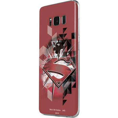 DC Comics Superman Red Pattern Galaxy S8 Plus Skin