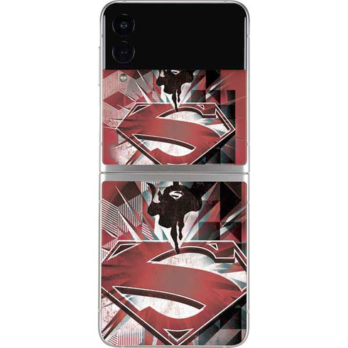 DC Comics Superman Red Pattern Galaxy Z Flip3 5G Skin