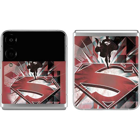 DC Comics Superman Red Pattern Galaxy Z Flip4 5G Skin