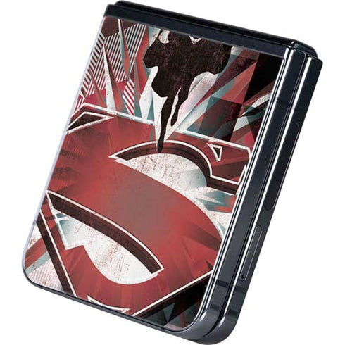 DC Comics Superman Red Pattern Galaxy Z Flip5 5G Skin
