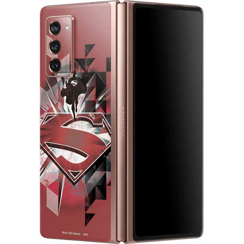 DC Comics Superman Red Pattern Galaxy Z Fold2 5G Skin