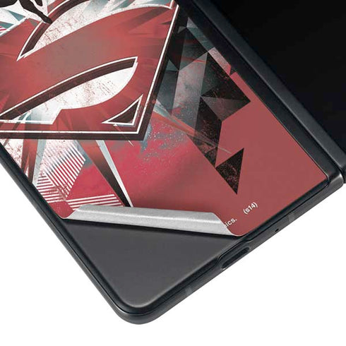 DC Comics Superman Red Pattern Galaxy Z Fold4 5G Skin