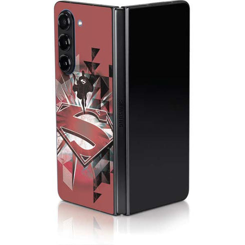 DC Comics Superman Red Pattern Galaxy Z Fold5 5G Skin