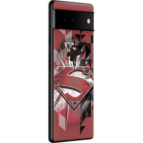 DC Comics Superman Red Pattern Google Pixel 6 Pro Skin