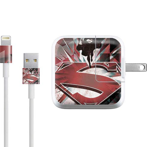 DC Comics Superman Red Pattern iPad Charger (10W USB) Skin