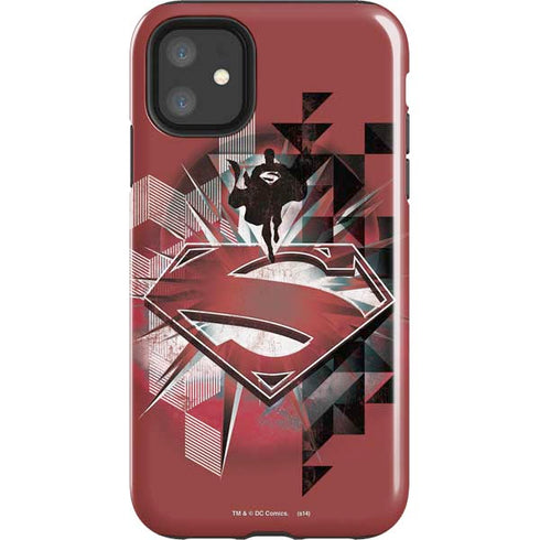 DC Comics Superman Red Pattern iPhone 11 Impact Case