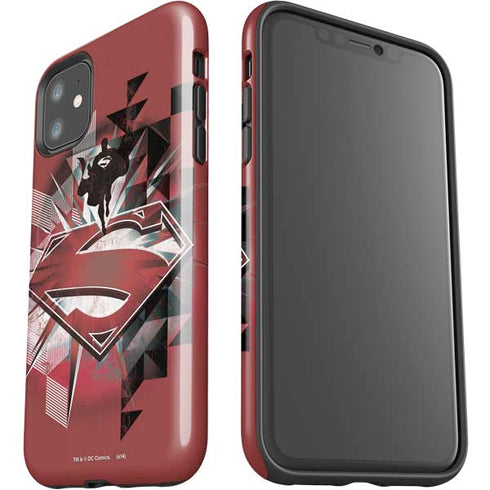 DC Comics Superman Red Pattern iPhone 11 Impact Case