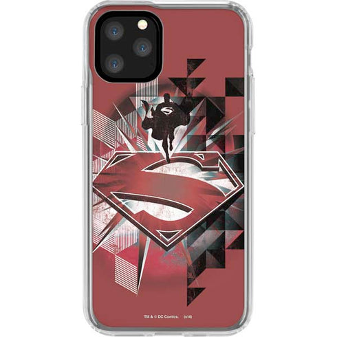 DC Comics Superman Red Pattern iPhone 11 Pro Clear Case